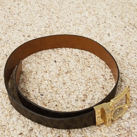 New! MICHAEL KORS Brown Monogram Size S Belt - Picture 1 of 8